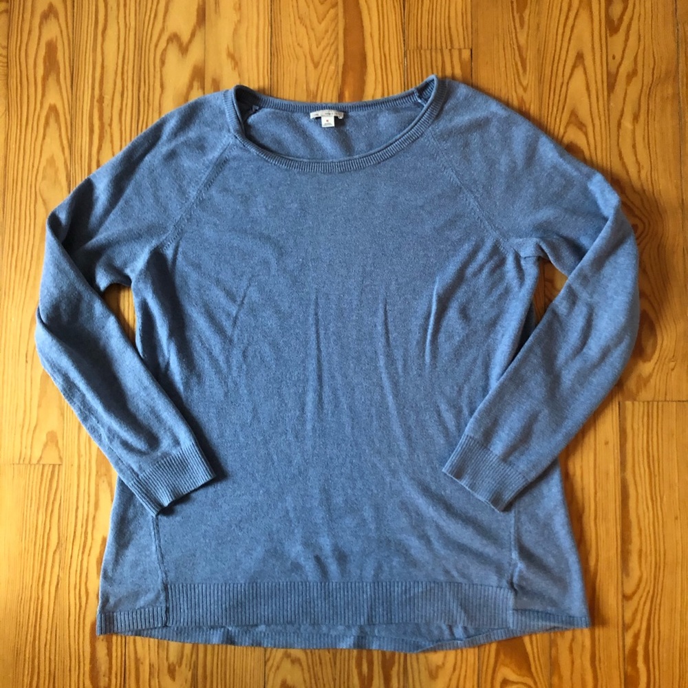 GAP Boyfriend Raglan Sweater, Light Blue, M